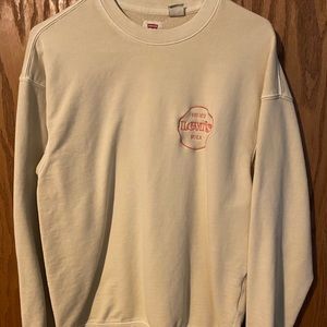 Three Levi’s crew necks. All three are a size small(yellow one is a relaxed)